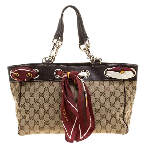 gucci positano tote with scarf